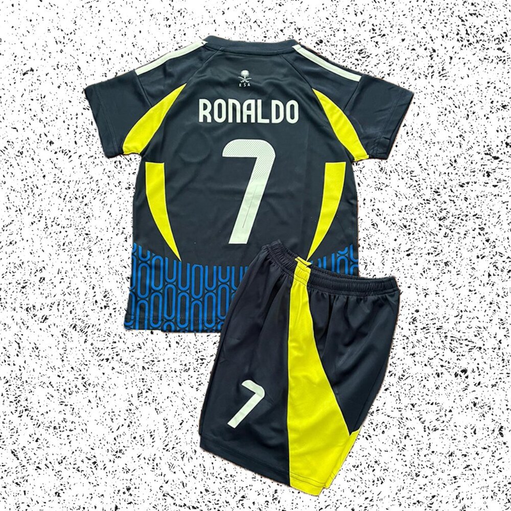 Ronaldo AlNassr #7 Kids' Jersey Set Size 20 Fits ages 4-5 y (Jersey + shorts